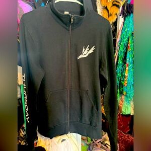 Thursday Black Zip-Up Sweatshirt